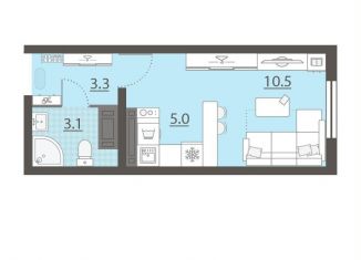 Продам квартиру студию, 21.9 м2, Екатеринбург, Латвийская улица, 5