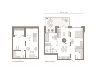 Продается 1-комнатная квартира, 139.1 м2, Тюмень, ЖК Речной Порт
