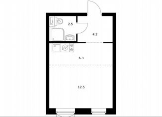 Квартира на продажу студия, 25.2 м2, Москва, Дорожная улица, 46к3, район Чертаново Южное