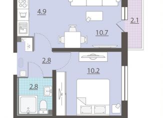 Продажа 1-комнатной квартиры, 32.5 м2, посёлок Мичуринский, ЖК Мичуринский