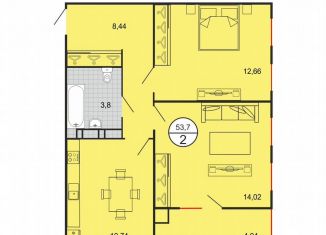 2-комнатная квартира на продажу, 54 м2, Ставрополь