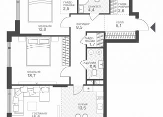 Продам трехкомнатную квартиру, 89.4 м2, Москва, Крылатская улица, 33к1, метро Крылатское