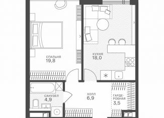 Продажа однокомнатной квартиры, 53.1 м2, Москва, метро Строгино, Крылатская улица, 33к1