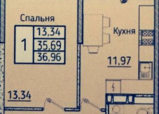 Продаю 1-комнатную квартиру, 37 м2, Новороссийск, улица Котанова, 7к2, ЖК Классика