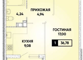 Продаю однокомнатную квартиру, 37 м2, Краснодар, микрорайон Губернский
