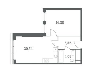 Продается 2-ком. квартира, 46.8 м2, Москва, Шелепихинский тупик, станция Шелепиха