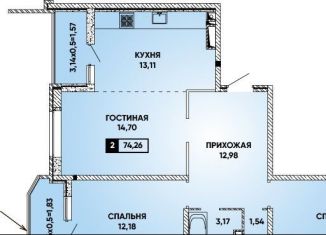 Продажа 2-комнатной квартиры, 74 м2, Краснодар, микрорайон Губернский