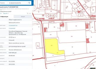 Продам земельный участок, 154 сот., Донской, Октябрьская улица, 107В