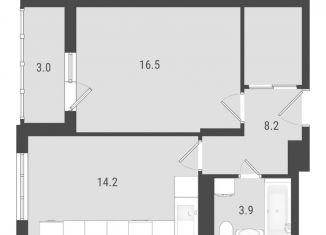 Продам 1-комнатную квартиру, 44.4 м2, Самара, Южное шоссе, 7, ЖК АмГрад