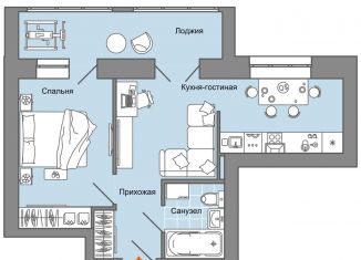 Продажа 1-комнатной квартиры, 40 м2, село Первомайский
