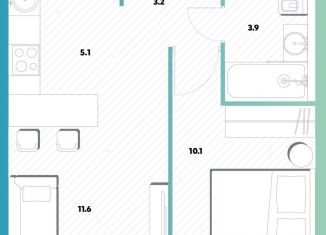 Продаю однокомнатную квартиру, 34.3 м2, Москва, Окская улица, 7А, ЖК Баланс