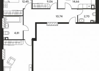 Продается трехкомнатная квартира, 72 м2, Ростов-на-Дону, Ашхабадский переулок, 2/46, ЖК Ленина, 46