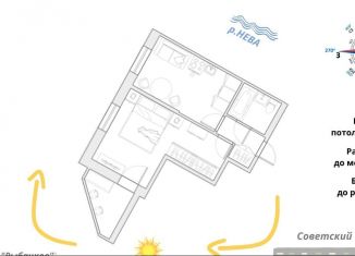 Продается 1-комнатная квартира, 35.2 м2, Санкт-Петербург, Славянская улица, 8, ЖК Живи в Рыбацком