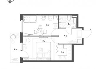 Продажа 1-комнатной квартиры, 38 м2, Санкт-Петербург, ЖК Новоорловский