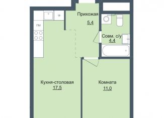 Продается однокомнатная квартира, 38.3 м2, Ижевск, ЖК Истории