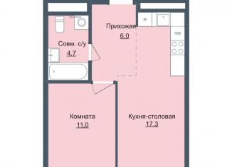 Продам 1-комнатную квартиру, 39 м2, Ижевск, ЖК Истории