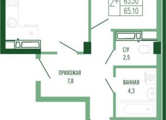 Продается двухкомнатная квартира, 65.1 м2, Краснодарский край, Круговая улица, 6