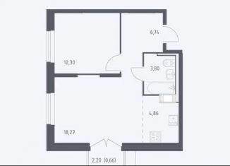 Продам 2-комнатную квартиру, 46.6 м2, посёлок Мирный, жилой комплекс Томилино Парк, к4.3