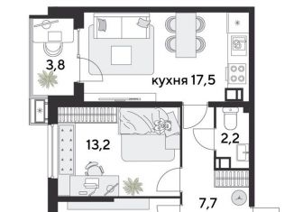 Двухкомнатная квартира на продажу, 62 м2, Краснодар, ЖК Парк Победы