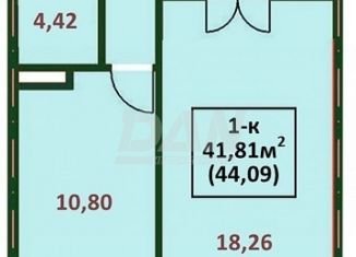 Продажа однокомнатной квартиры, 44.3 м2, Копейск