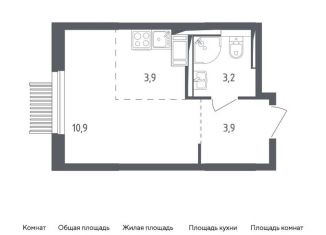 Продам квартиру студию, 21.9 м2, Мытищи, жилой комплекс Мытищи Парк, к4, ЖК Мытищи Парк