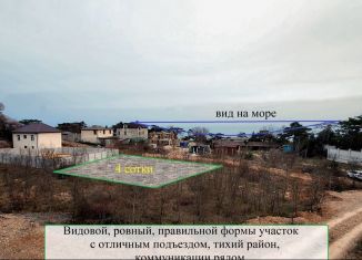 Продам земельный участок, 4 сот., посёлок городского типа Голубой Залив, Озёрная улица, 32