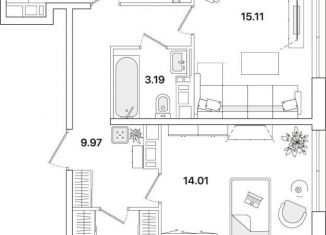 Продажа 3-комнатной квартиры, 79.3 м2, Санкт-Петербург, метро Академическая