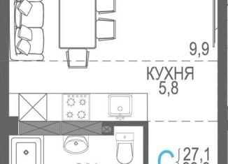 Продается квартира студия, 29.9 м2, Севастополь, ЖК Доброгород