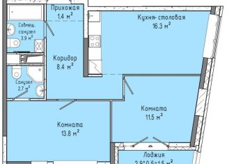 2-ком. квартира на продажу, 58 м2, Ижевск, улица Ленина, 91/1, Индустриальный район