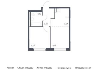 Продаю однокомнатную квартиру, 34.4 м2, Московская область, жилой комплекс Квартал Ивакино, к3