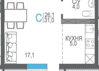 Продаю квартиру студию, 31 м2, Севастополь, ЖК Доброгород