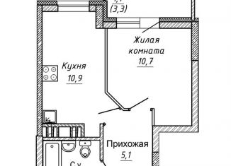 1-комнатная квартира на продажу, 30.1 м2, Новосибирск, Кировский район