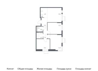 Продается 3-комнатная квартира, 71.2 м2, Ленинский городской округ, жилой комплекс Горки Парк, 6.2, ЖК Горки Парк