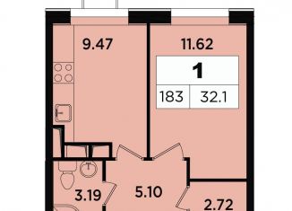 Продаю 1-комнатную квартиру, 32.1 м2, Москва, Берёзовая аллея, 19к2, ЖК Легендарный квартал