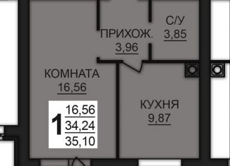 Продам 1-ком. квартиру, 35.1 м2, Богданихское сельское поселение