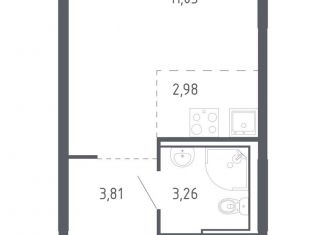 Продаю квартиру студию, 21.1 м2, Тюмень, Ленинский округ