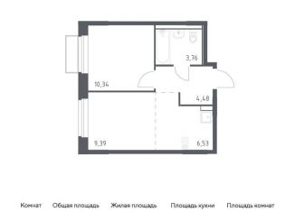 Продается однокомнатная квартира, 34.5 м2, Москва, жилой комплекс Квартал Марьино, к2