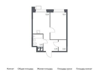 Однокомнатная квартира на продажу, 36.4 м2, поселение Мосрентген, многофункциональный комплекс Тропарево Парк, к2.1