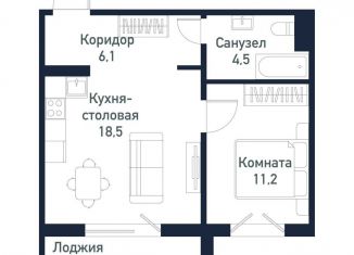 Продается 1-ком. квартира, 40.3 м2, Челябинская область, Ласковая улица, 3