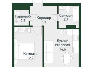 Продается 1-ком. квартира, 39.7 м2, Челябинская область, Спортивная улица