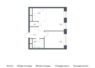 Продаю 1-комнатную квартиру, 43.4 м2, Балашиха, жилой квартал Новоград Павлино, к8