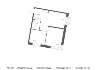 Продается 2-ком. квартира, 51.9 м2, Москва, жилой комплекс Цветочные Поляны, к8