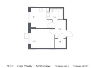 Продажа 1-комнатной квартиры, 32.7 м2, деревня Середнево, квартал № 23, 4-5