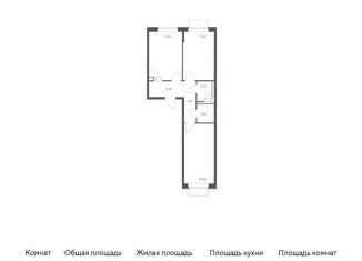Продается 2-комнатная квартира, 56.7 м2, посёлок Мирный, жилой комплекс Томилино Парк, к6.1