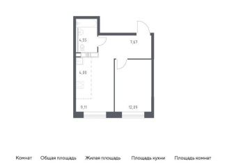 Продаю 1-комнатную квартиру, 37.4 м2, Москва, жилой комплекс Эко Бунино, 14.1