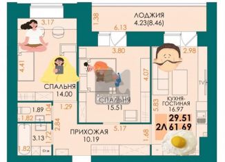 Продаю 2-комнатную квартиру, 66 м2, Йошкар-Ола