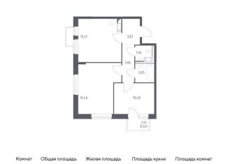 Двухкомнатная квартира на продажу, 55.7 м2, Московская область, жилой комплекс Томилино Парк, к6.2