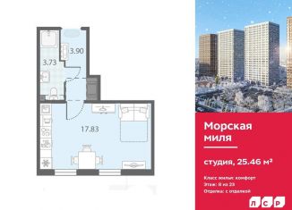 Продаю квартиру студию, 25.5 м2, Санкт-Петербург, метро Проспект Ветеранов