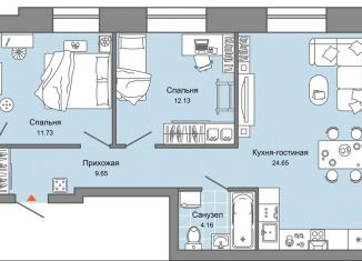 Продается трехкомнатная квартира, 72 м2, Ульяновская область, жилой комплекс Центрополис, 5
