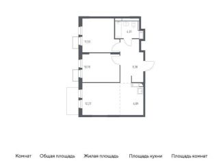 Продажа 2-ком. квартиры, 54.8 м2, Московская область